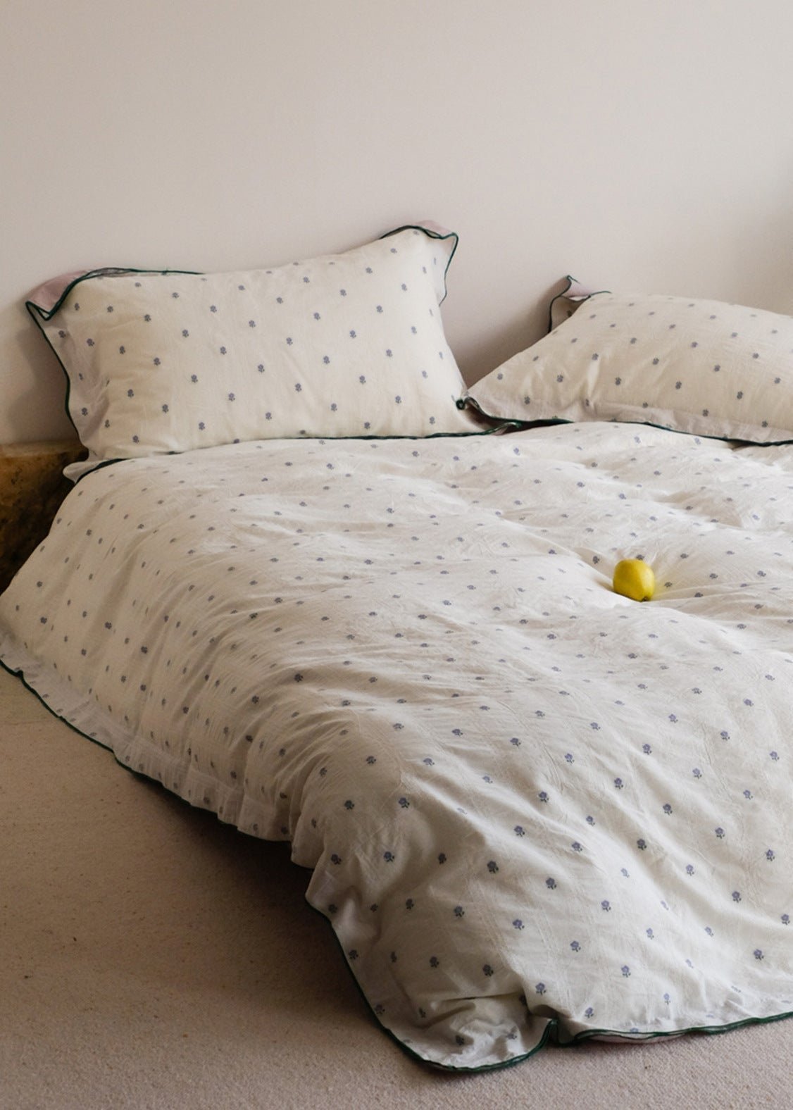 -Ever Lasting - Grace Floral Jacquard Bedding Set / Yellow -Bedding Set -Ever Lasting