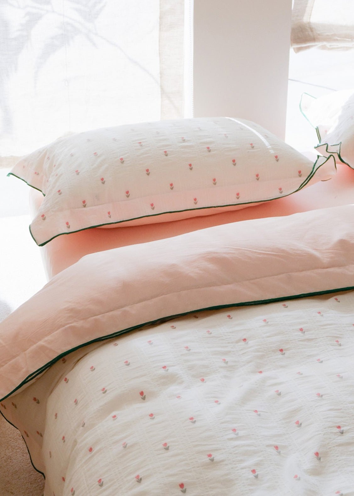 -Ever Lasting - Grace Floral Jacquard Bedding Set / Yellow -Bedding Set -Ever Lasting
