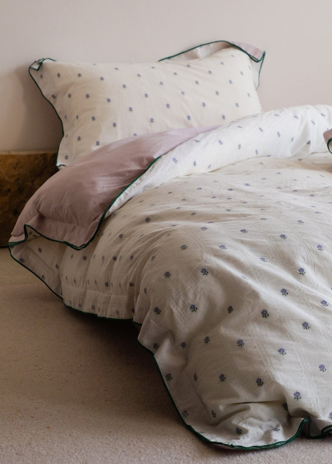 -Ever Lasting - Grace Floral Jacquard Bedding Set / Yellow -Bedding Set -Ever Lasting