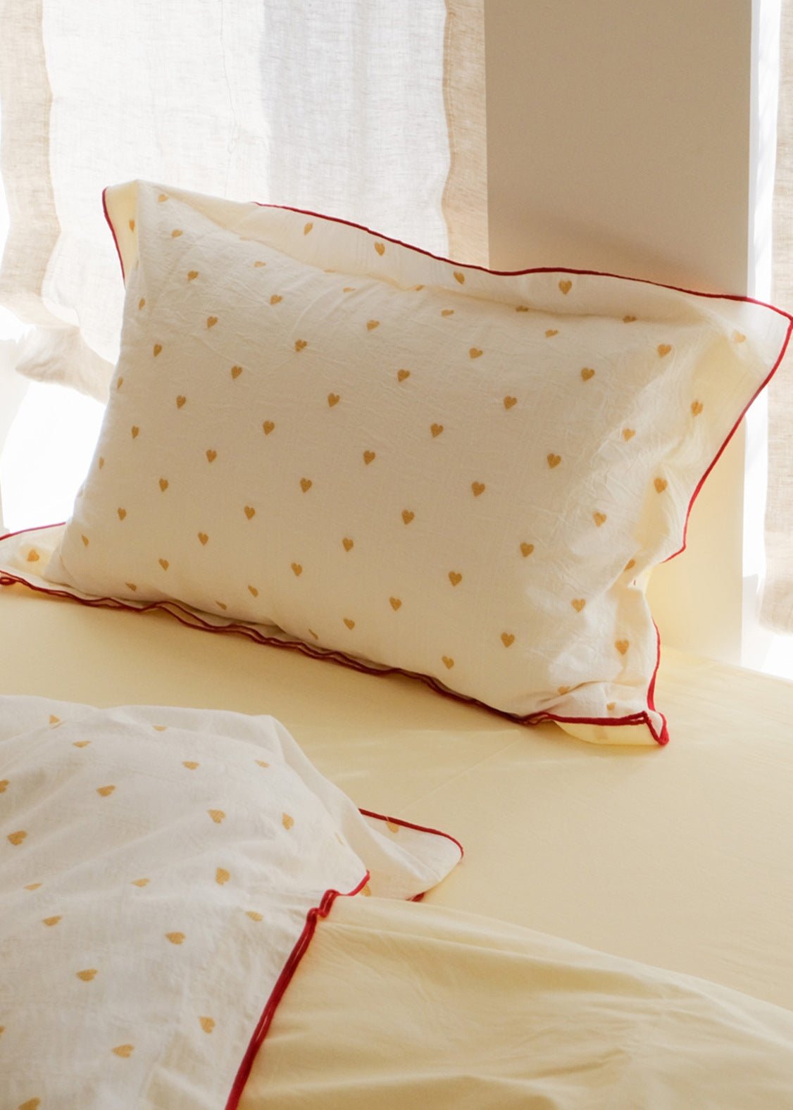 -Ever Lasting - Grace Floral Jacquard Bedding Set / Yellow -Bedding Set -Ever Lasting