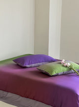 Gradient Tencel Bedding Set / Green Purple Small Fitted