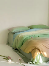 Gradient Tencel Bedding Set / Green Small Fitted