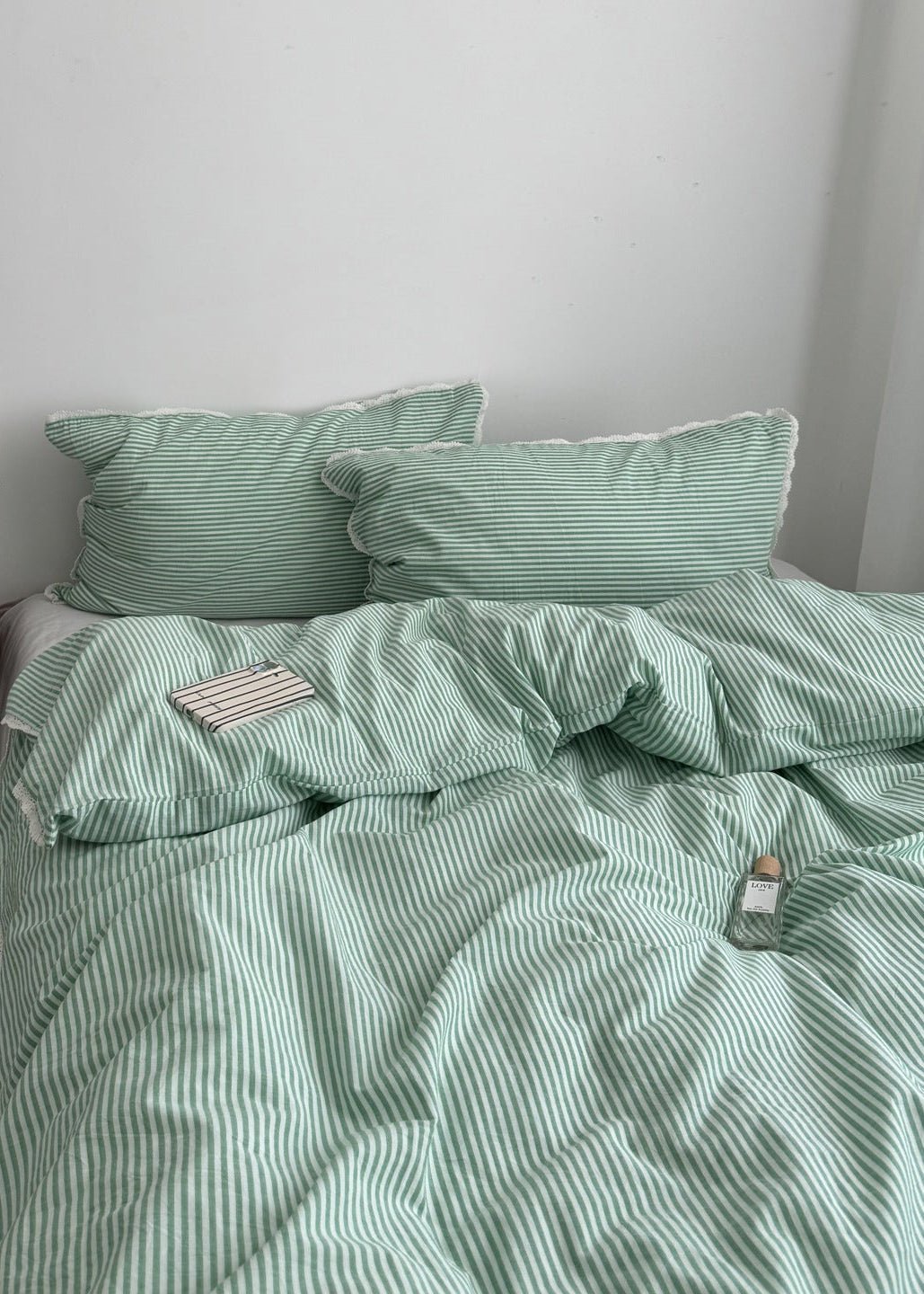 -Ever Lasting - Hadley Striped Bedding Set / Green -Bedding Set -Ever Lasting