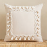 Hand Tufted Boho Pillow Cover & Cushion (5 Styles) Square Tassels / Pillowcase