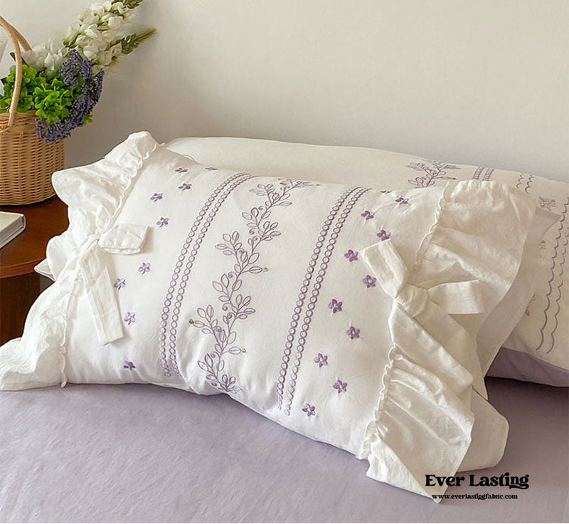 Embroidered French Lace Decorative Pillow