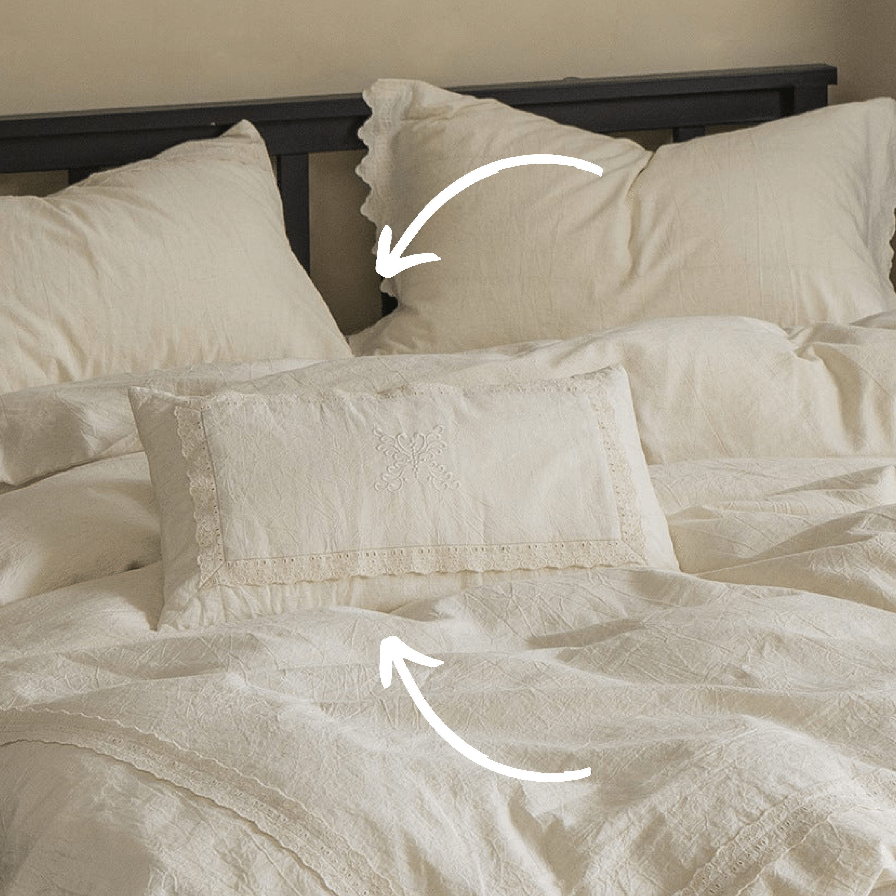  - Ever Lasting - Handmade Embroidered French Lace Decorative Pillow - Pillow - Ever Lasting