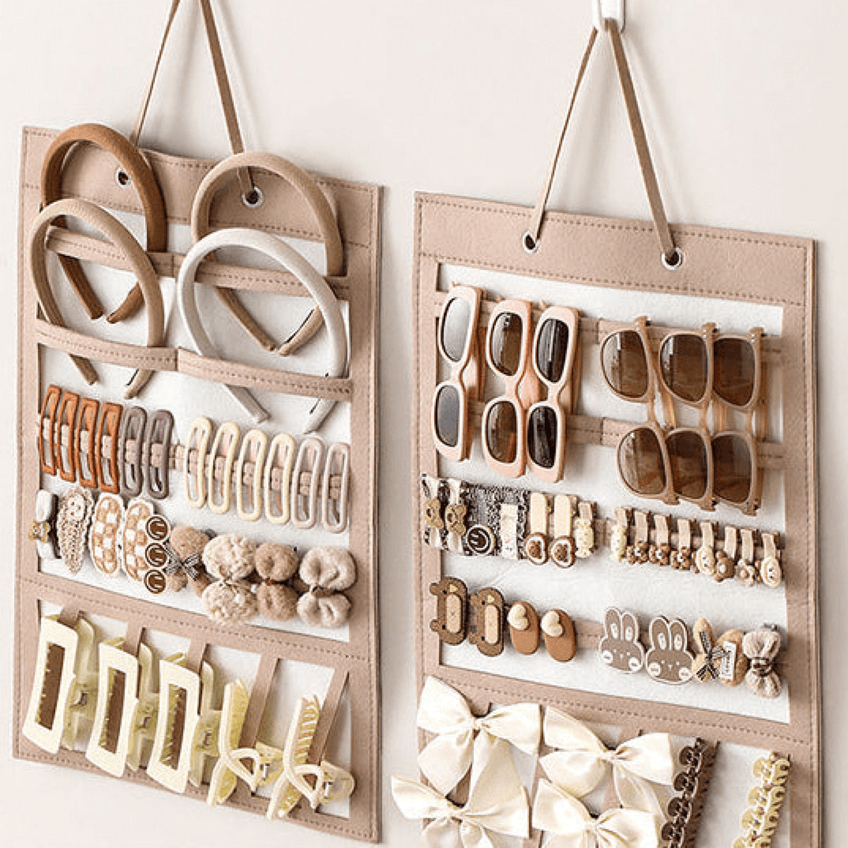 Hanging Hair Accessories Organizer Bag | Storage for Clips, Bows, Scrunchies & Headbands | Everyday Essential