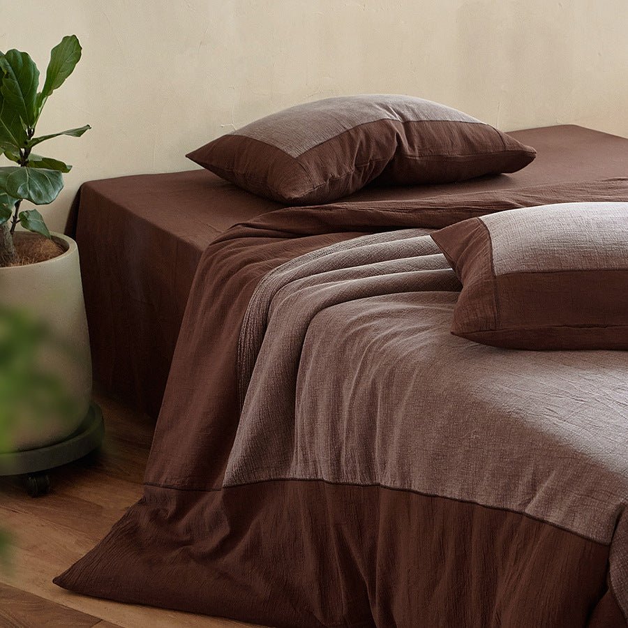  - Ever Lasting - Harrison Double Gauze Bedding Set / Blue - Bedding Set - Ever Lasting