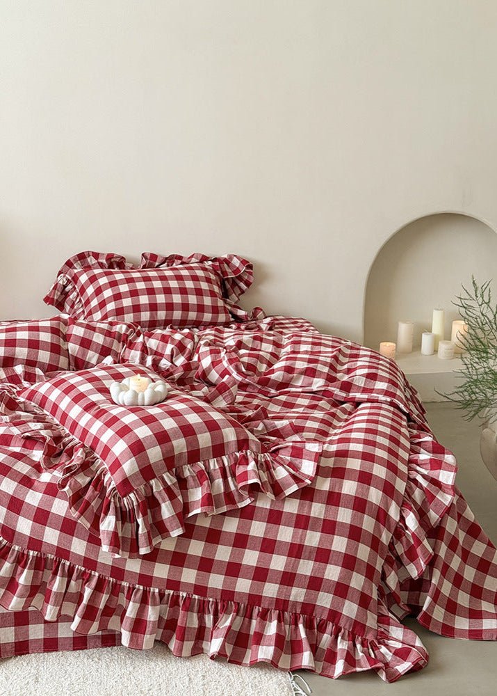 Hattie Gingham Ruffle Bedding Bundle - Ever Lasting