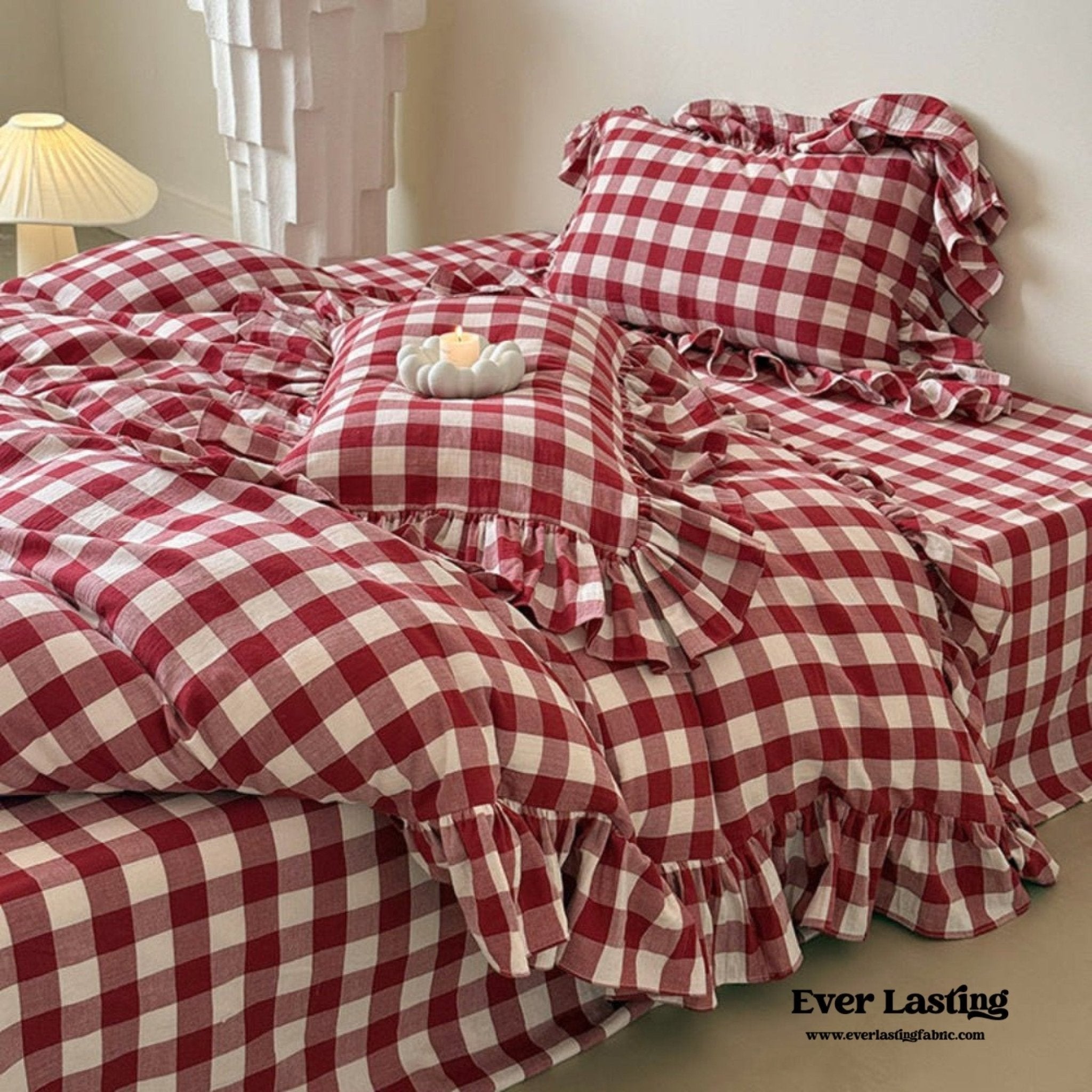 Hattie Gingham Ruffle Bedding Bundle - Ever Lasting