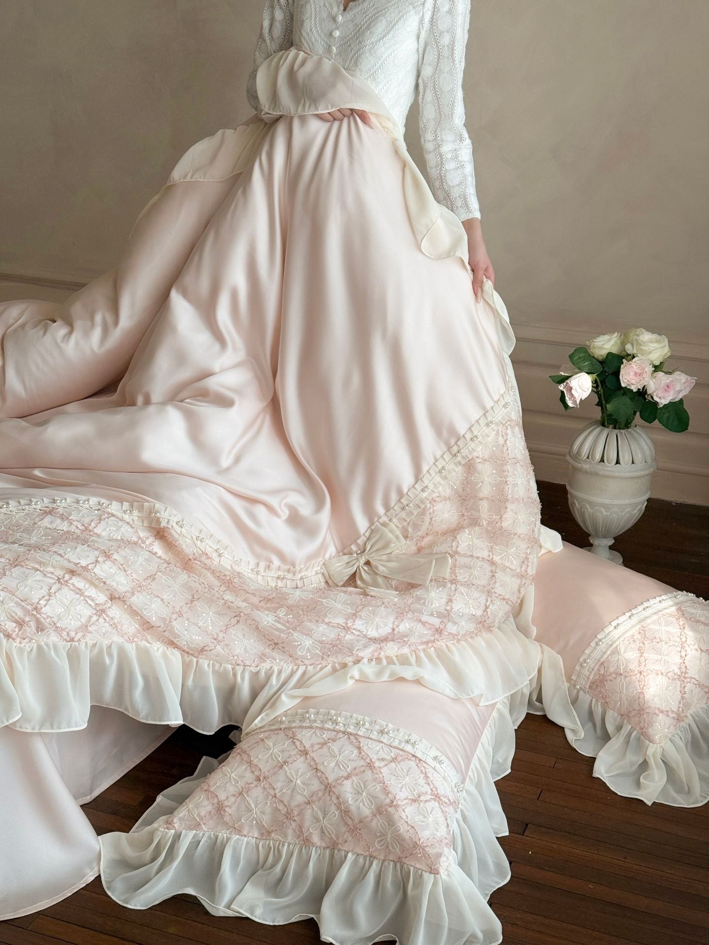 Haute Pearl TENCEL™ Bedding Set / White Romance - Ever Lasting