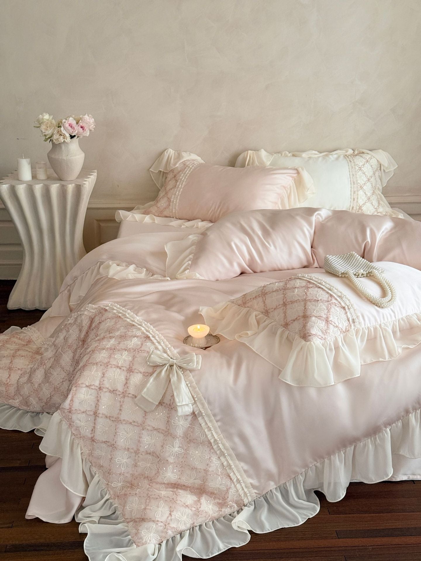 Haute Pearl TENCEL™ Bedding Set / White Romance - Ever Lasting