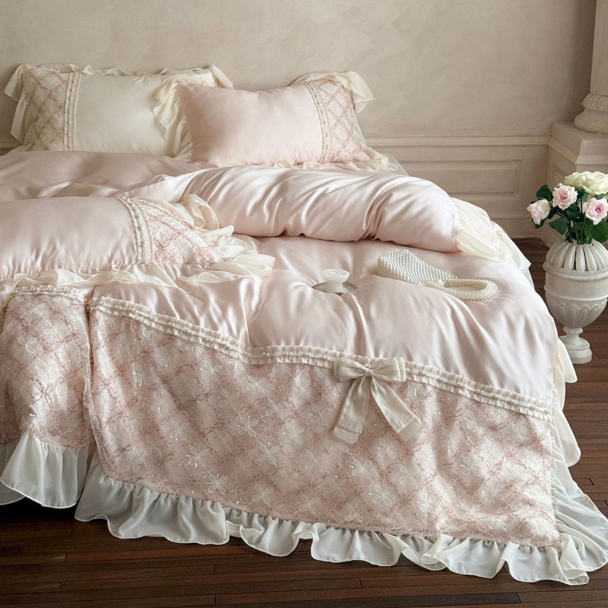 Haute Pearl TENCEL™ Bedding Set / White Romance - Ever Lasting