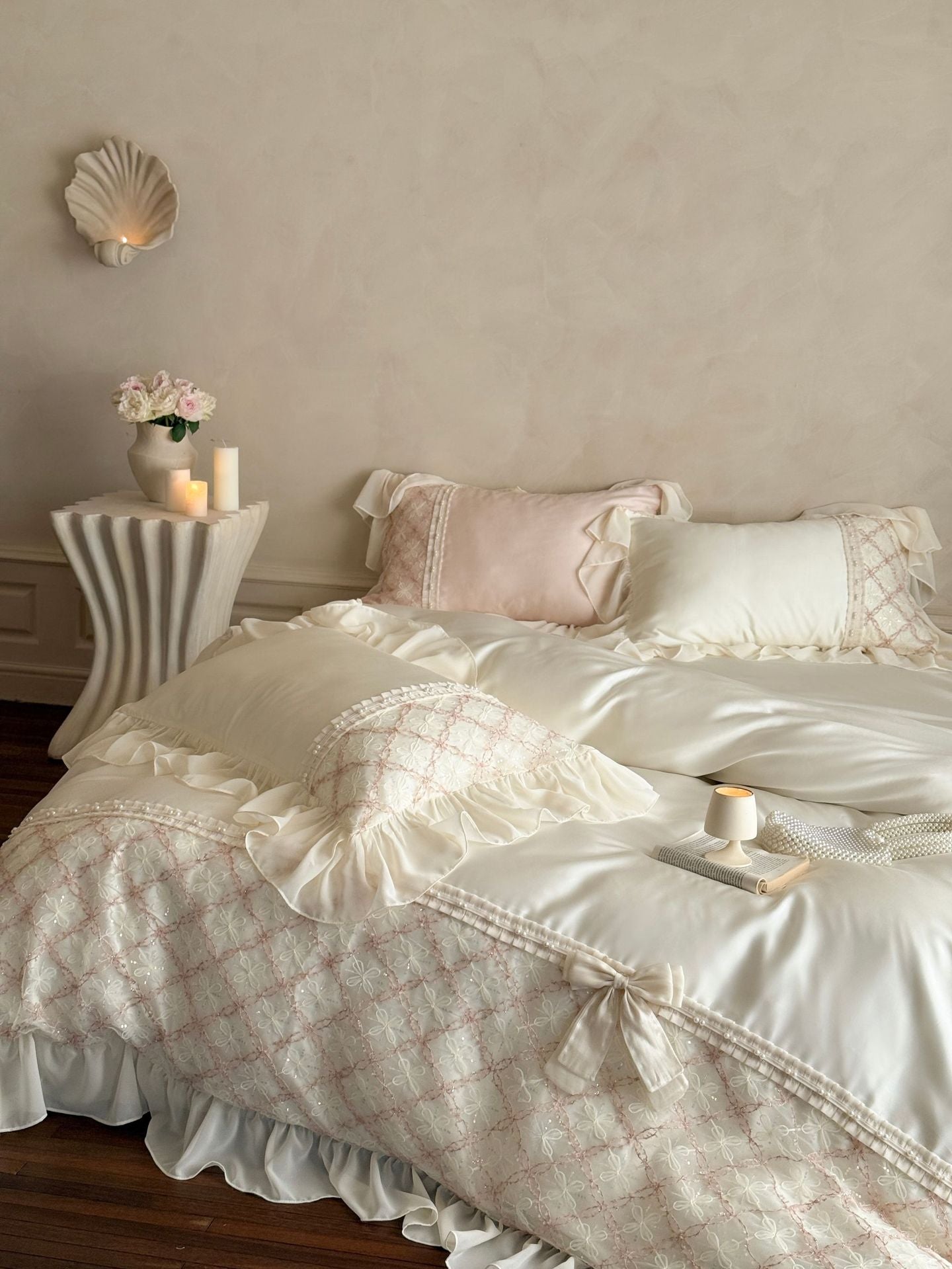 Haute Pearl TENCEL™ Bedding Set / White Romance - Ever Lasting