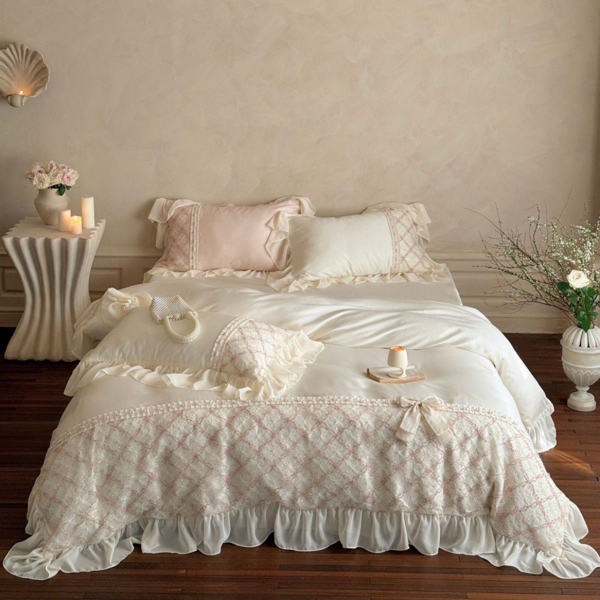 Haute Pearl TENCEL™ Bedding Set / White Romance - Ever Lasting