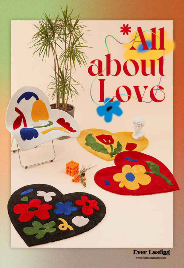 Hearted Flower Carpet (4 Colors) Homeware