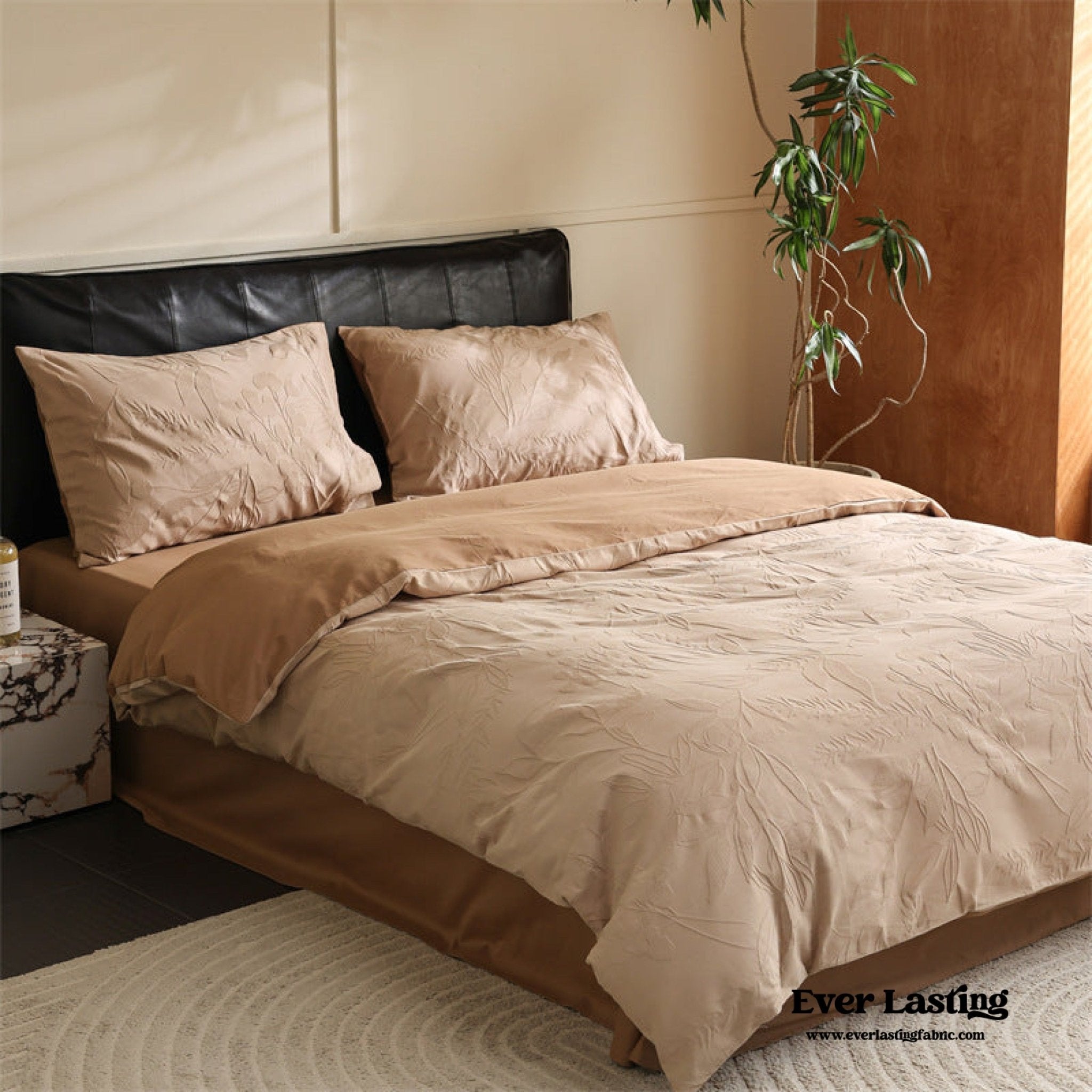 Hidden Garden Jacquard Floral Bedding Set / Moss Green - Ever Lasting