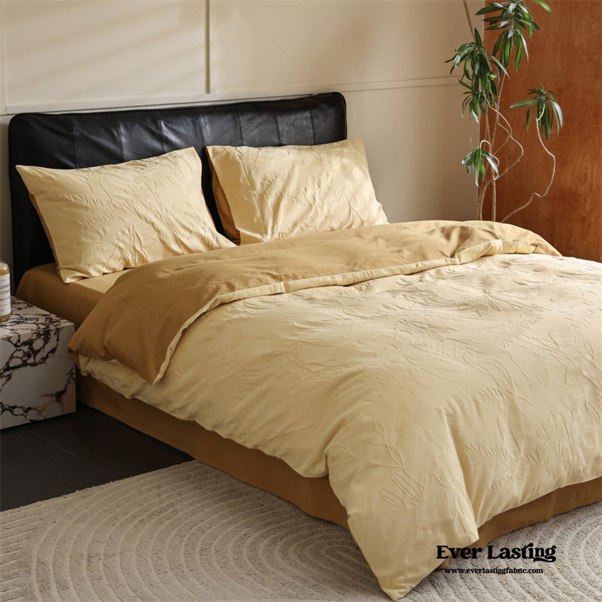 Hidden Garden Jacquard Floral Bedding Set / Moss Green - Ever Lasting