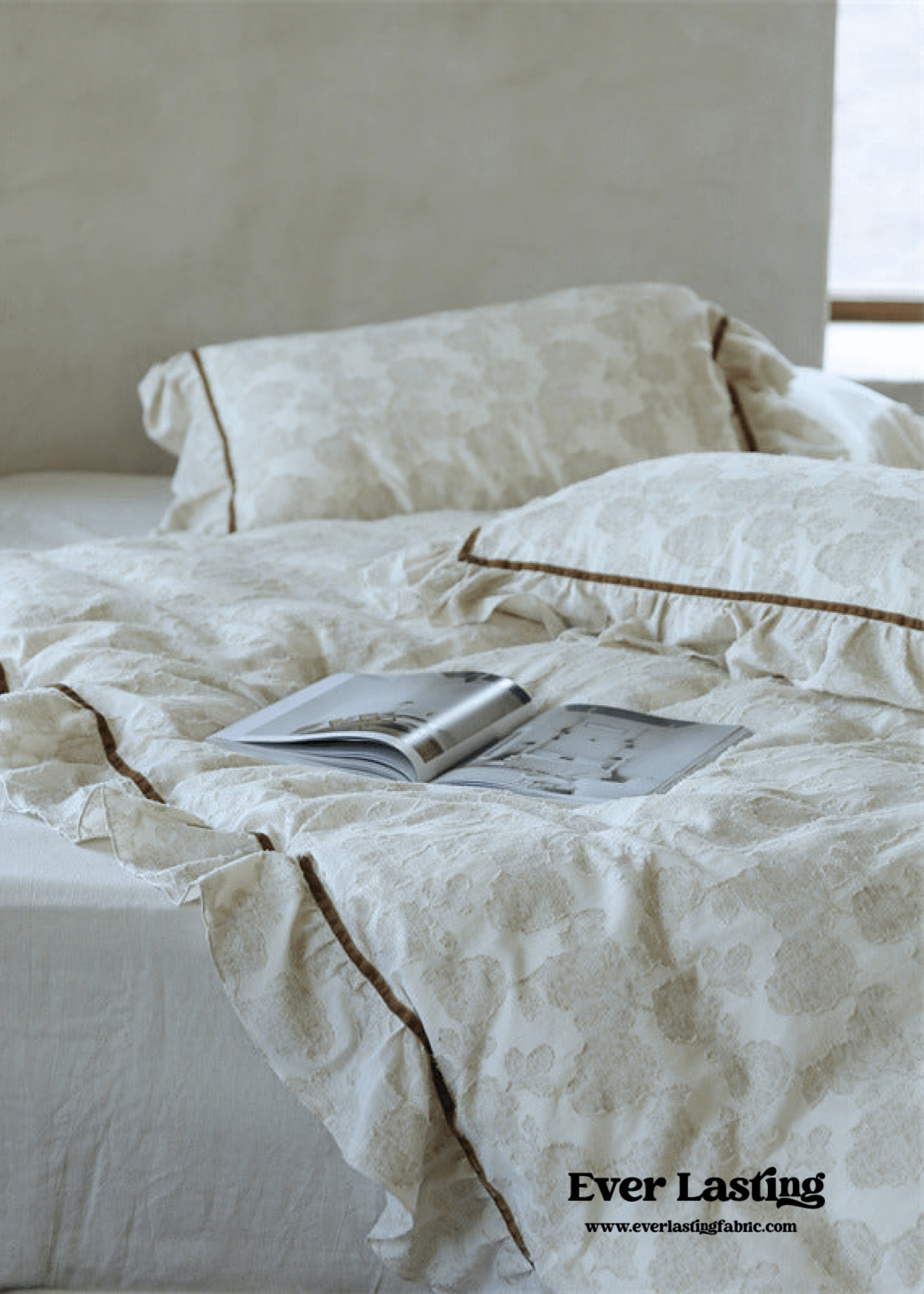  - Ever Lasting - Hidden Garden Linen Cotton Floral Ruffle Bedding Bundle - Bedding Bundle - Ever Lasting