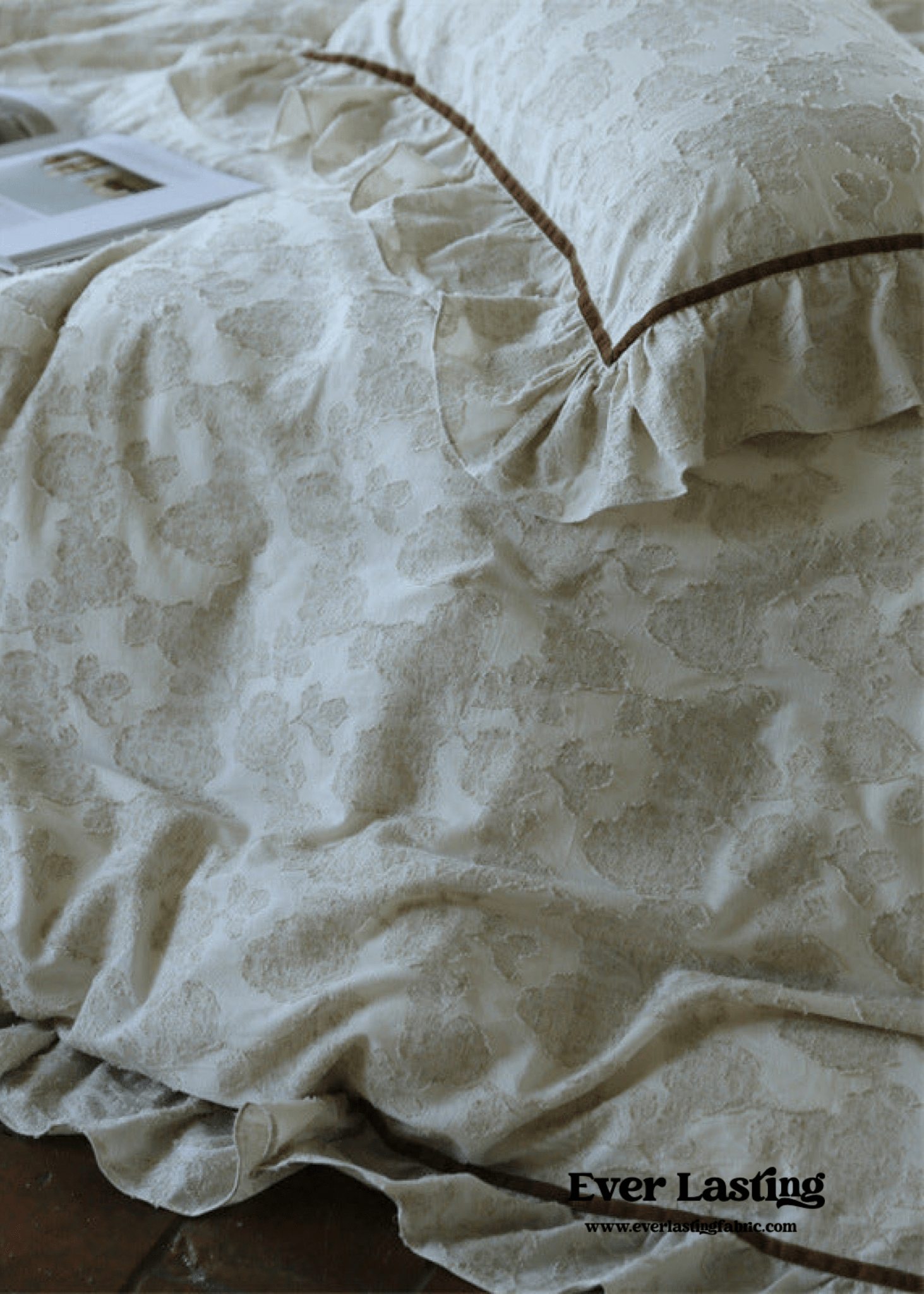  - Ever Lasting - Hidden Garden Linen Cotton Floral Ruffle Bedding Bundle - Bedding Bundle - Ever Lasting