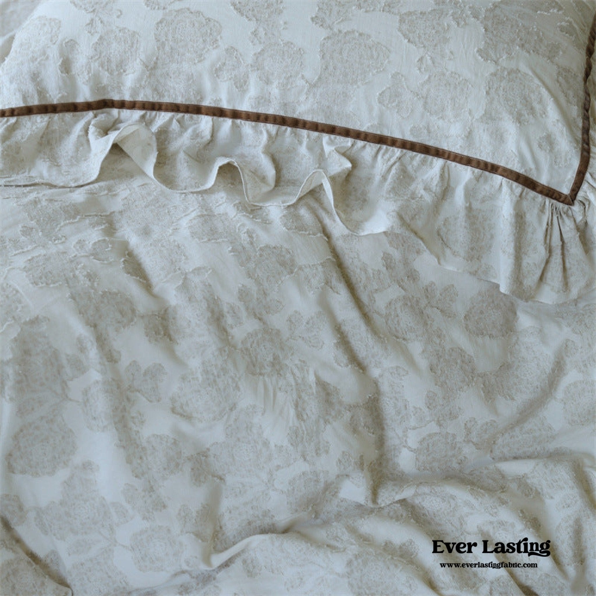 Hidden Garden Linen Cotton Floral Ruffle Bedding Set - Ever Lasting