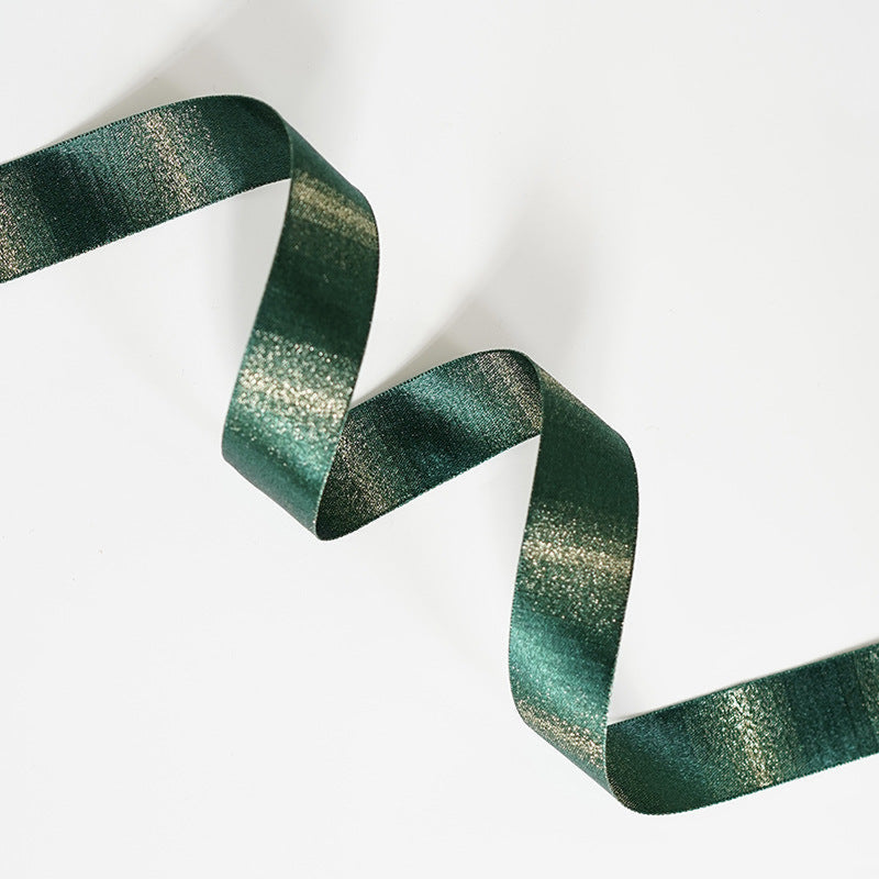 Holiday Color Ribbons Sets Christmas Glitter Green Decor