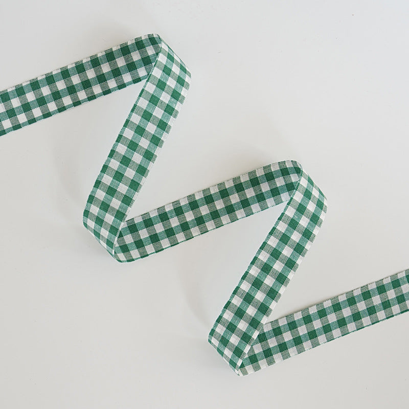 Holiday Color Ribbons Sets Plaid Green And White Decor