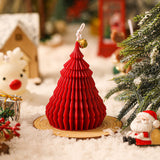 Holiday Handmade Candle Gift Box Set Pleated Tree - Green Decor