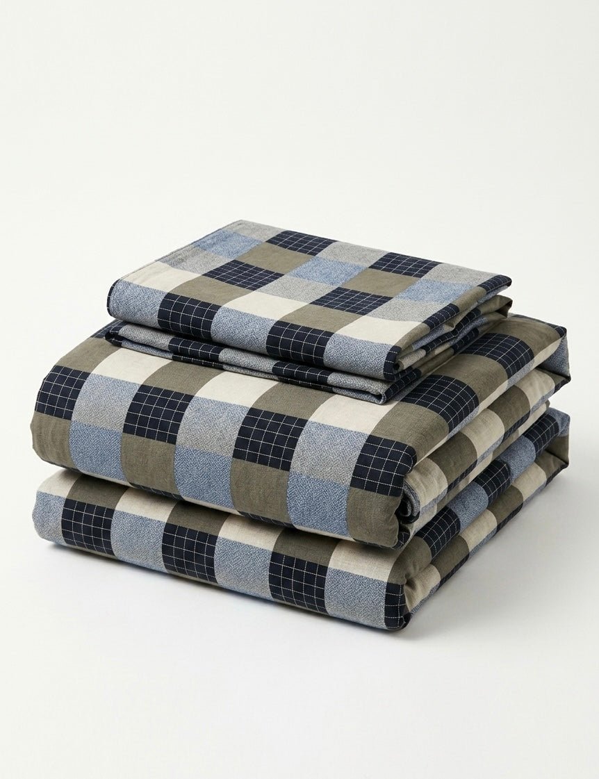  - Ever Lasting - Isabella Gingham Jacquard Bedding Bundle - Bedding Bundle - Ever Lasting