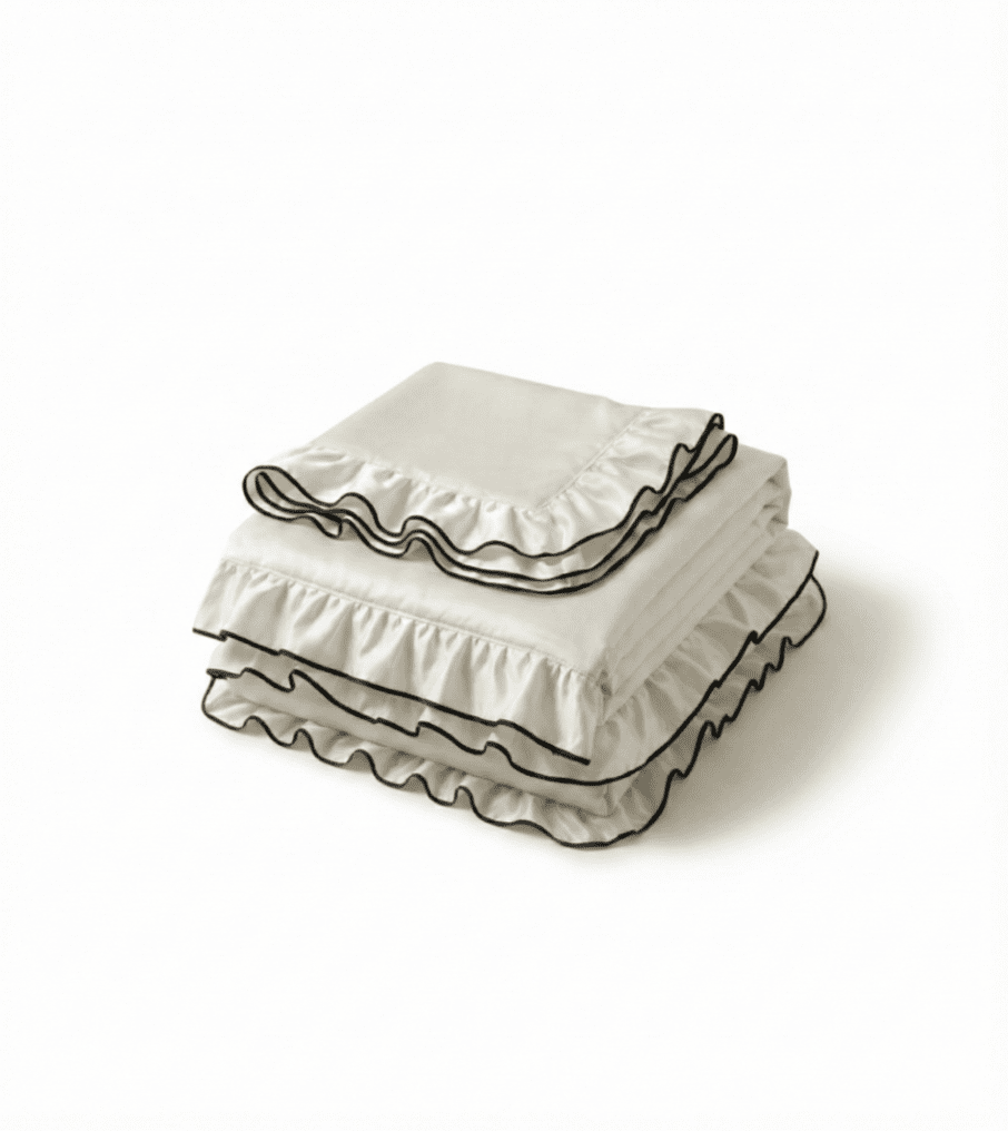  - Ever Lasting - Ivory Silky Ruffle Bedding Set (Nordstrom) - Bedding Set - Ever Lasting