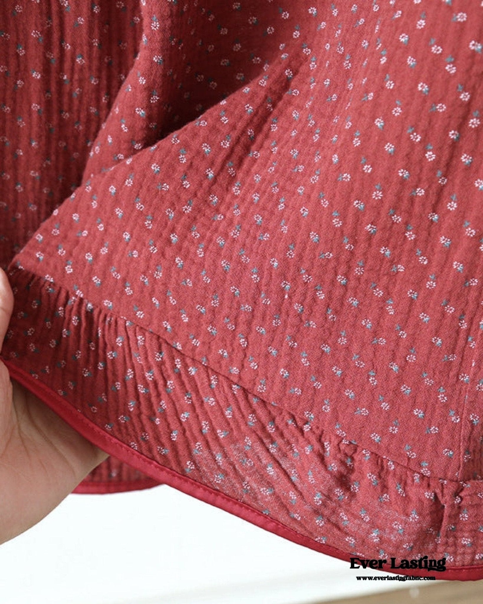 Ivy Red Floral Ruffled Pajama Set / Pullover - Ever Lasting