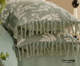 Jacquard Tufted Floral Bedding Set / Brown Beige