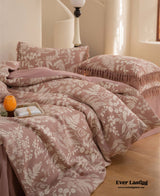 Jacquard Tufted Floral Bedding Set / Cheetah Green