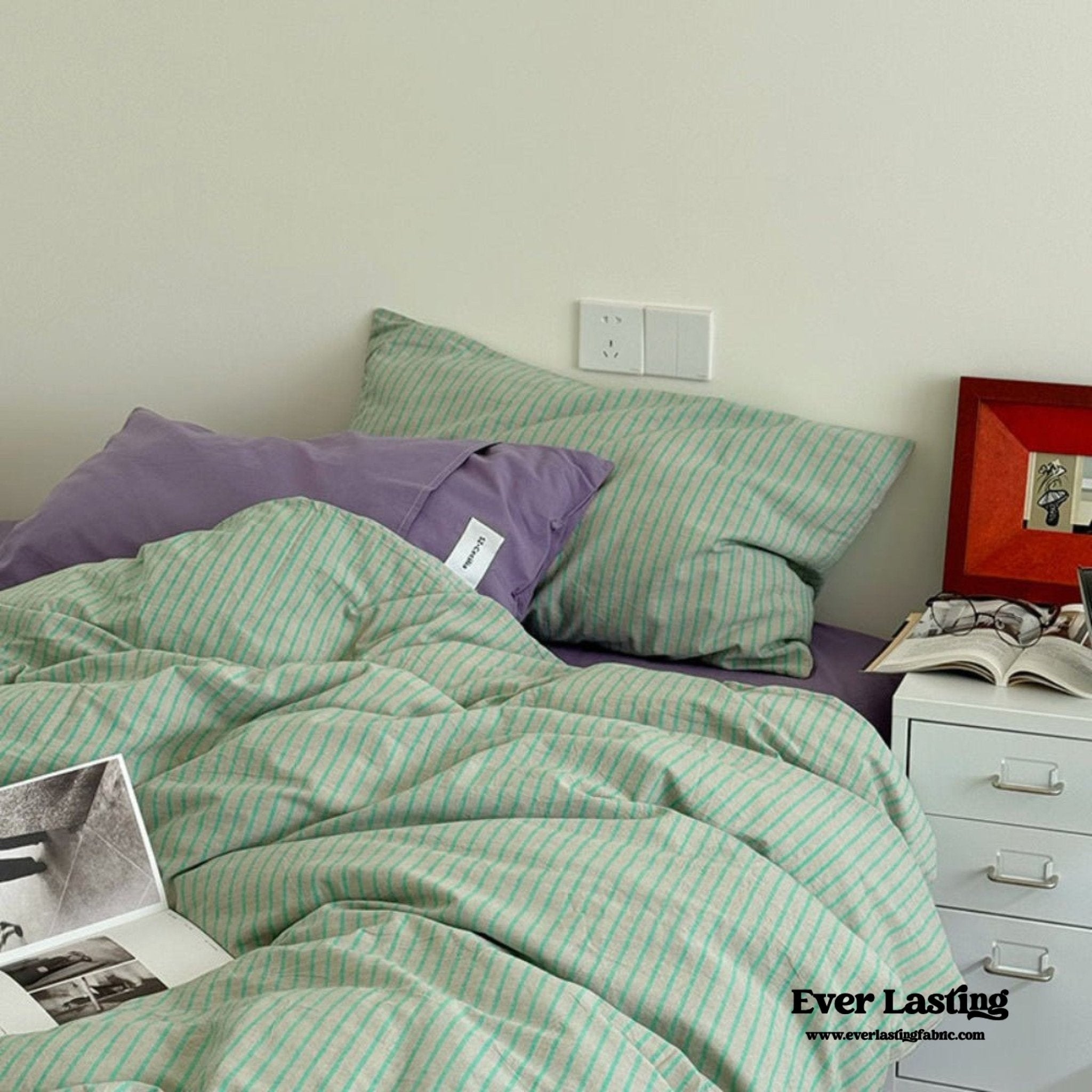 James Striped Bedding Set / Blue - Ever Lasting