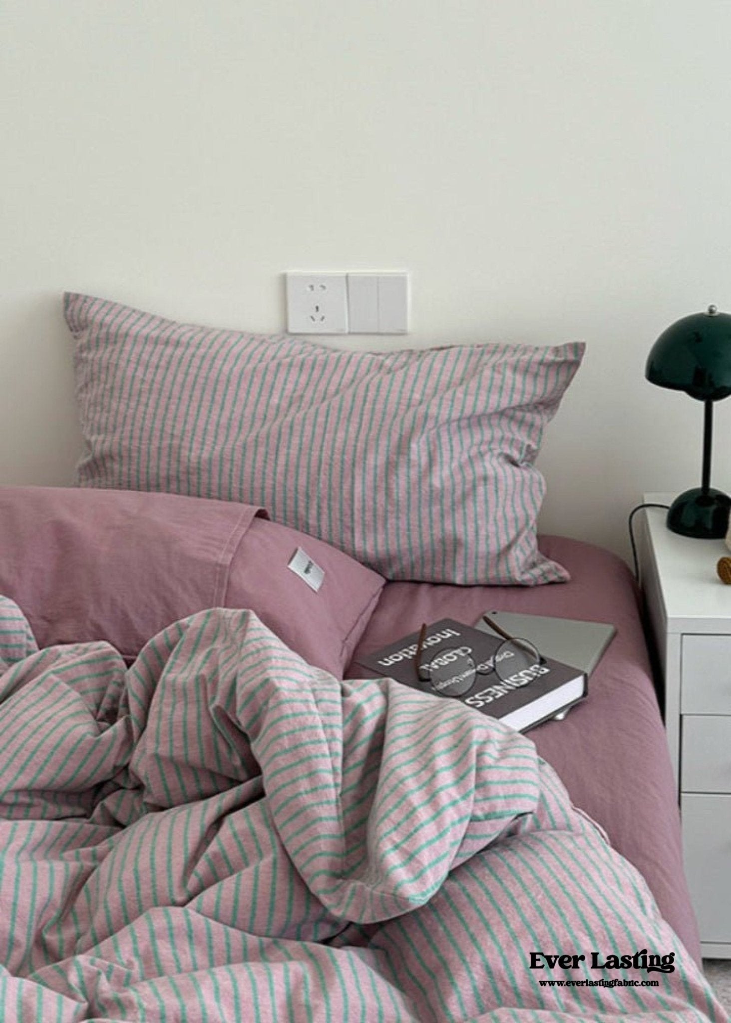 James Striped Bedding Set / Green - Ever Lasting