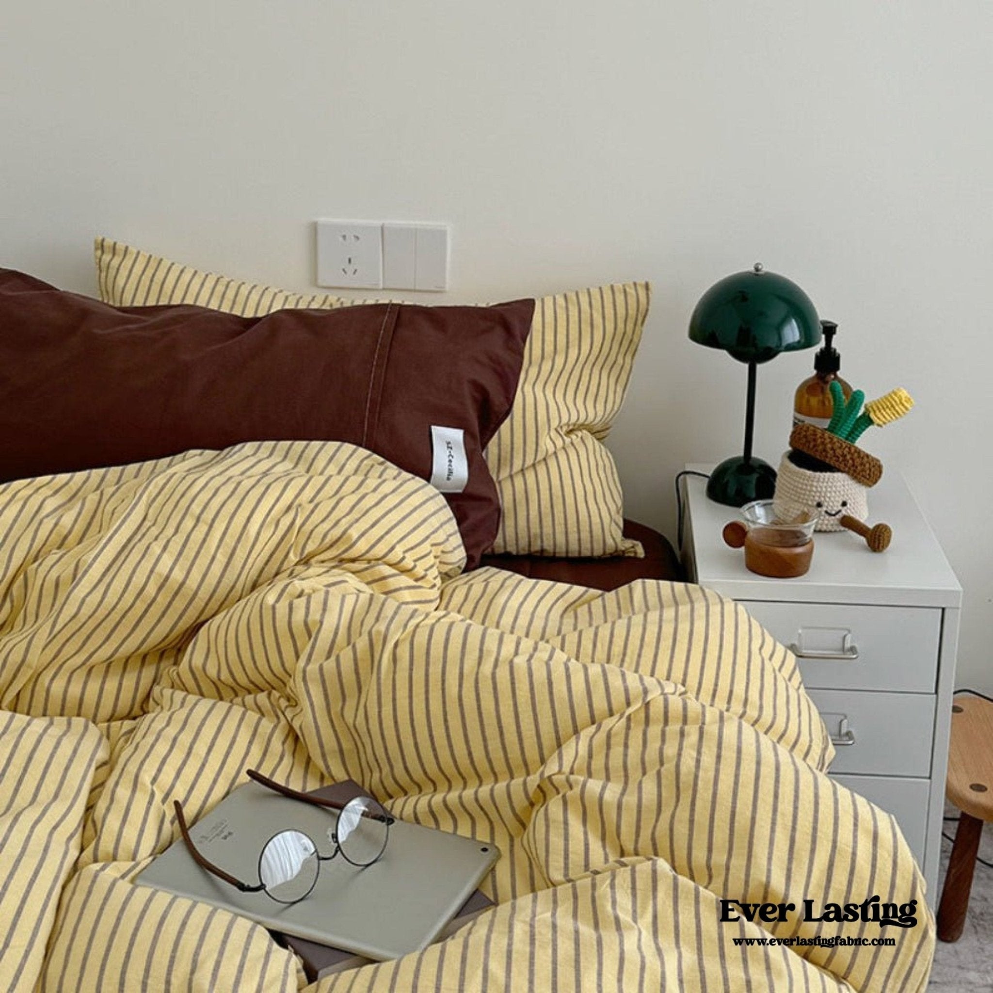 James Striped Bedding Set / Green - Ever Lasting