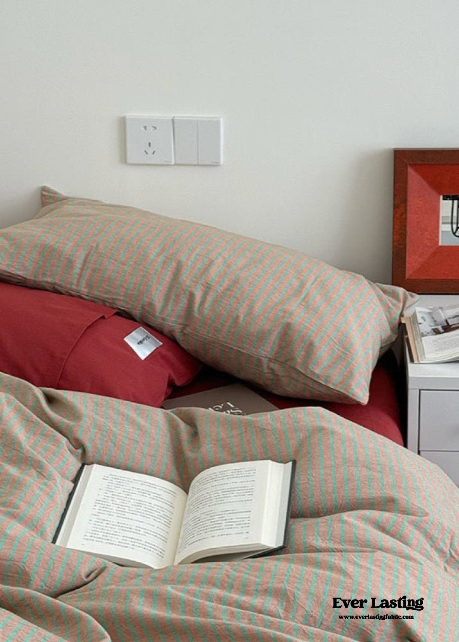 James Striped Bedding Set / Green - Ever Lasting