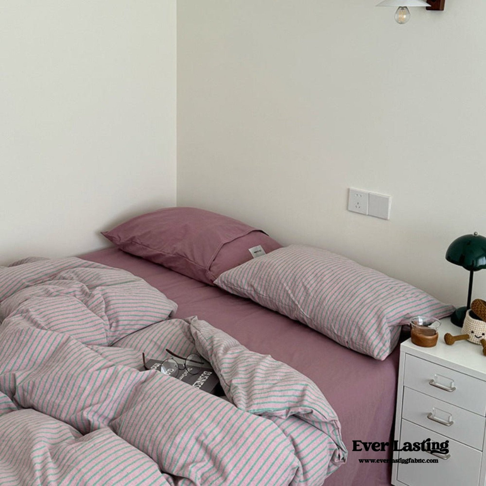 James Striped Bedding Set / Purple - Ever Lasting