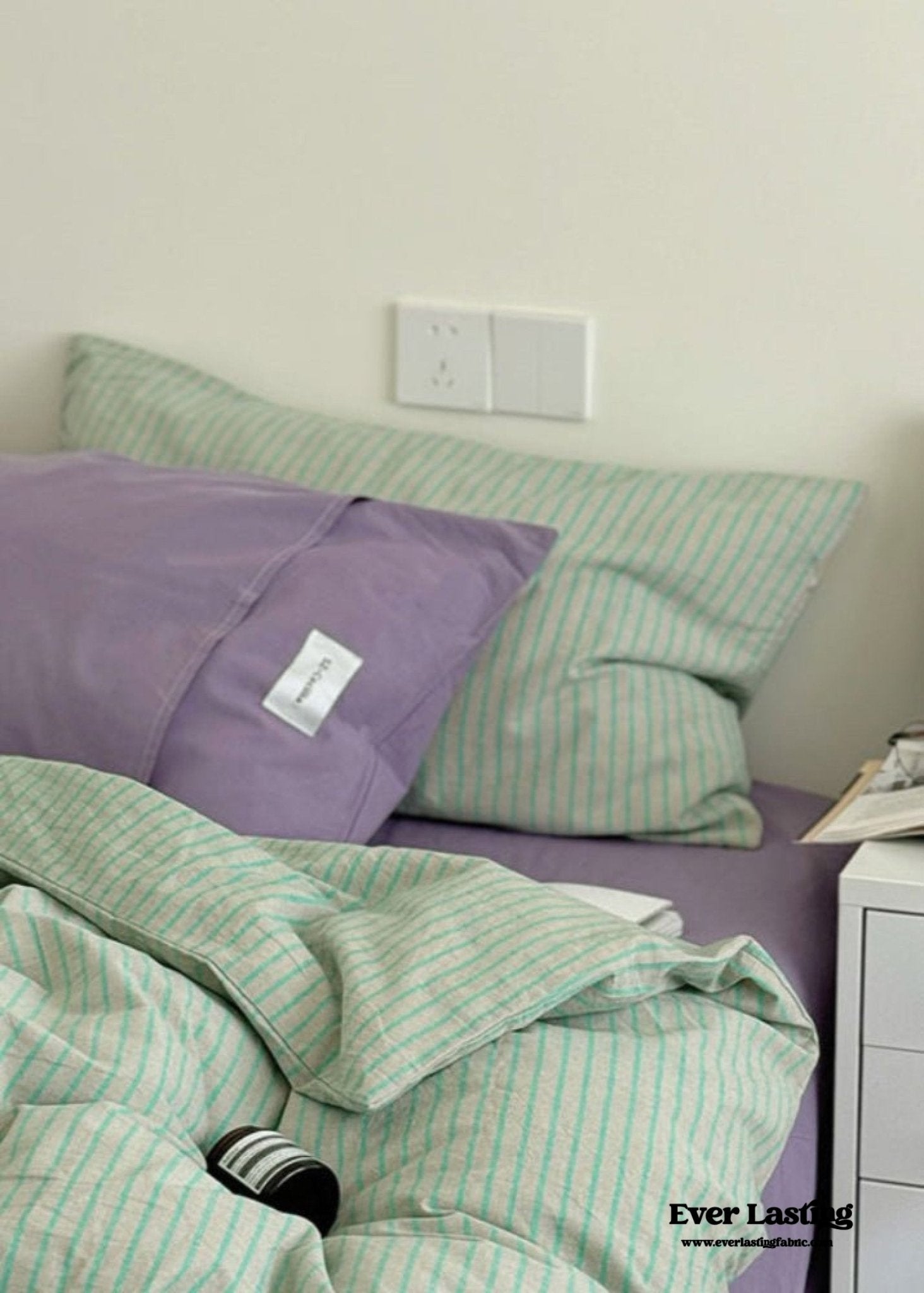 James Striped Bedding Set / Purple - Ever Lasting