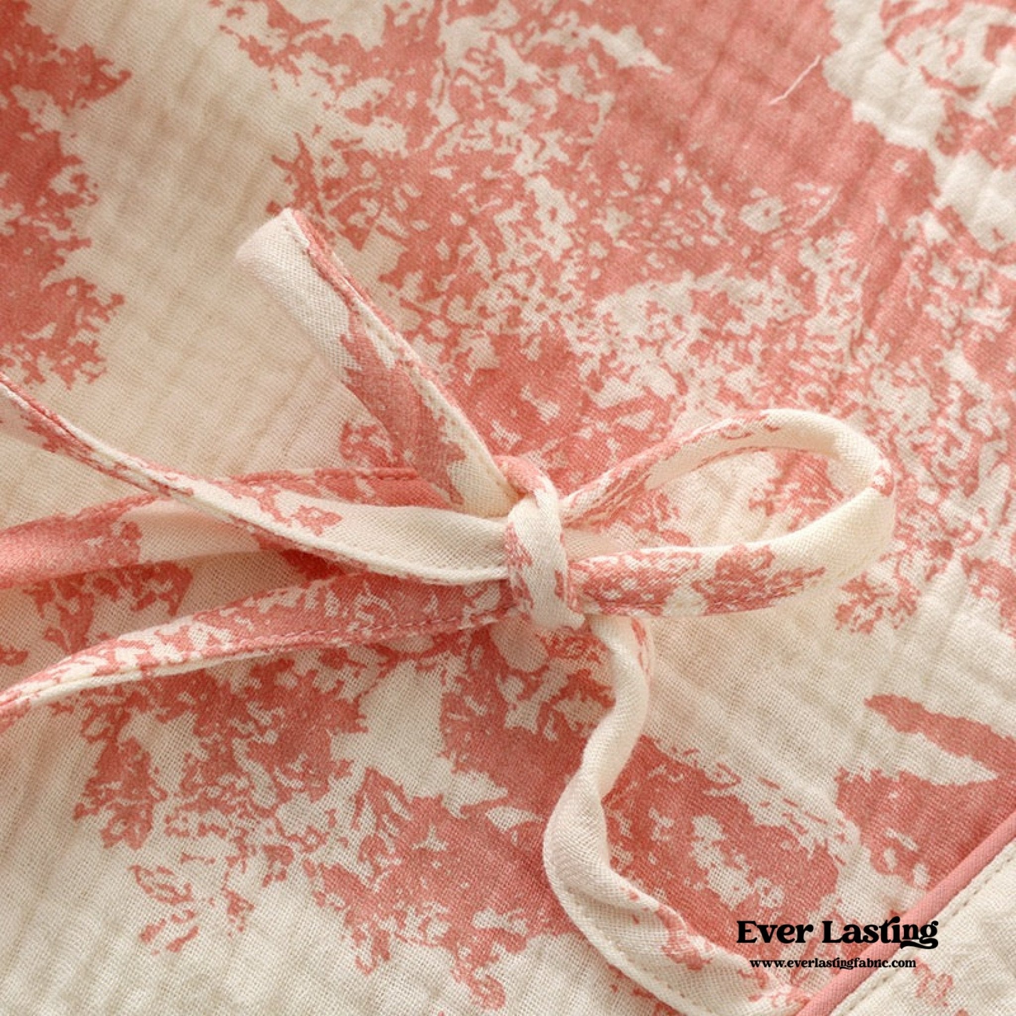 Japanese Kimono Tie Double Gauze Pajama Set / Pink - Ever Lasting