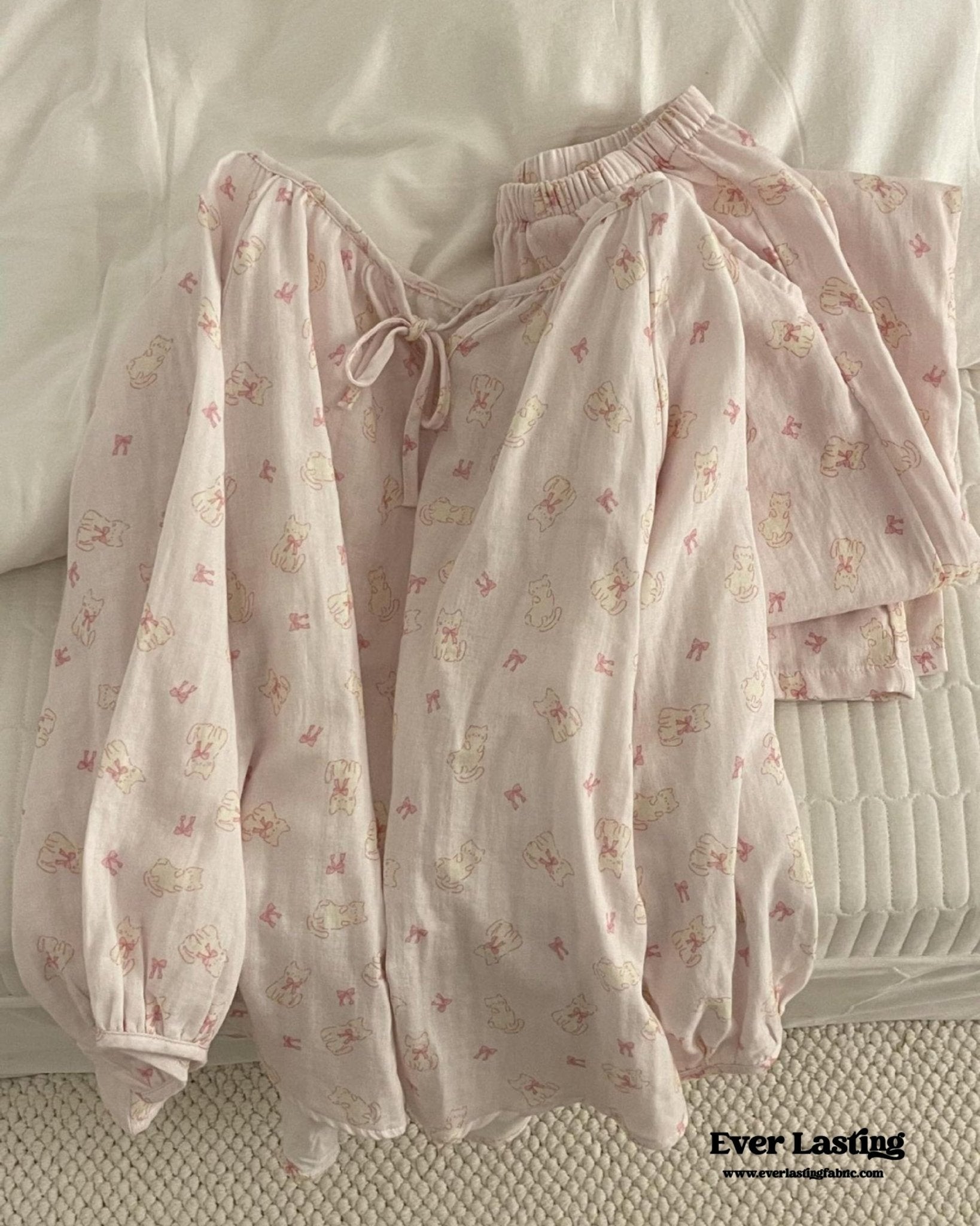 Jasmine Long Sleeves and Pants Pajama Set - Ever Lasting