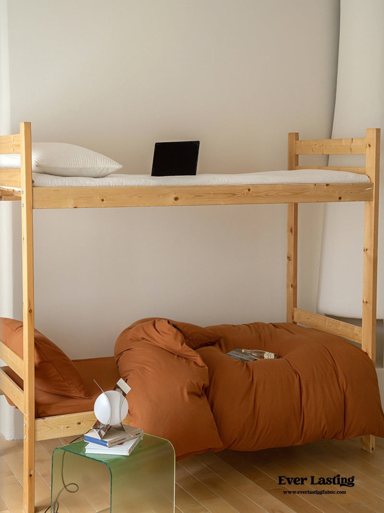 JERSEY KNIT TWIN 100%コットン ベッドシーツセット ツイン Jersey Knit Twin XL Dorm Bedding Set | Orange Fall | Ever Lasting