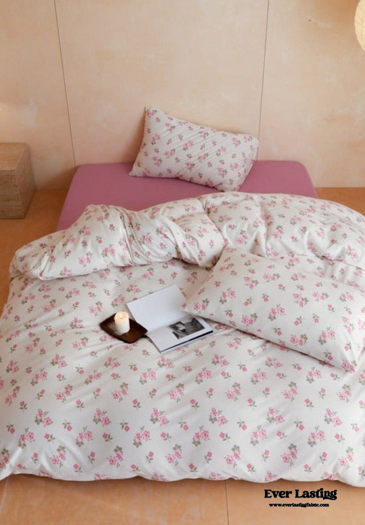 Jersey Knit Cotton Floral Bedding Bundle - Ever Lasting