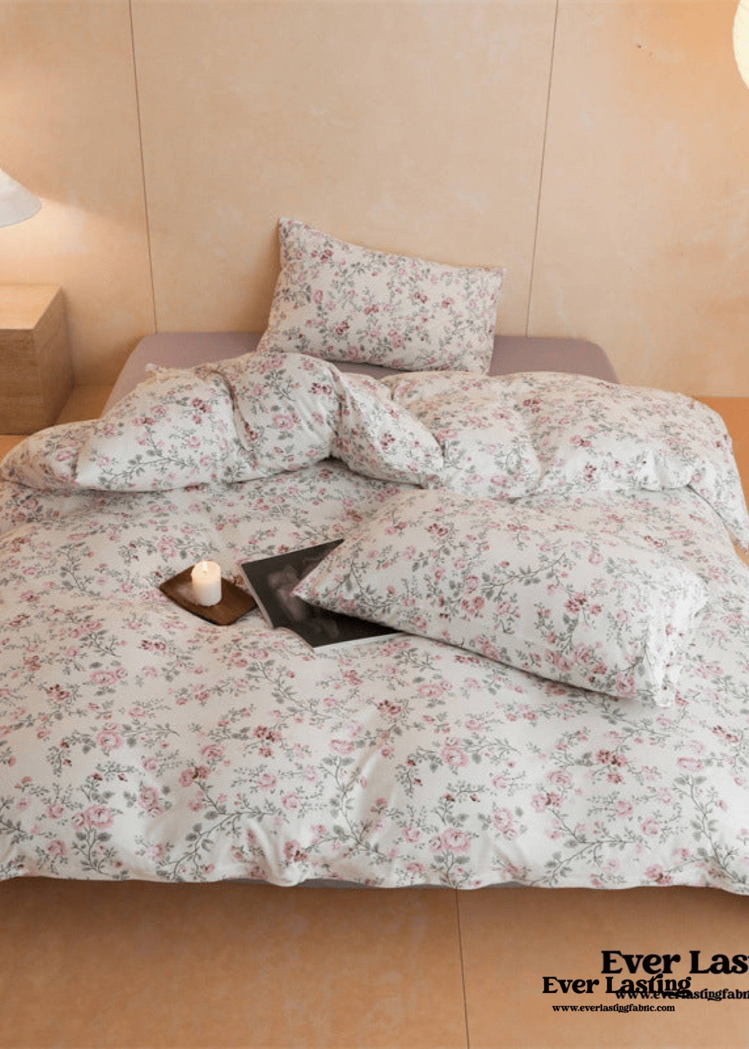 Jersey Knit Cotton Floral Bedding Bundle - Ever Lasting