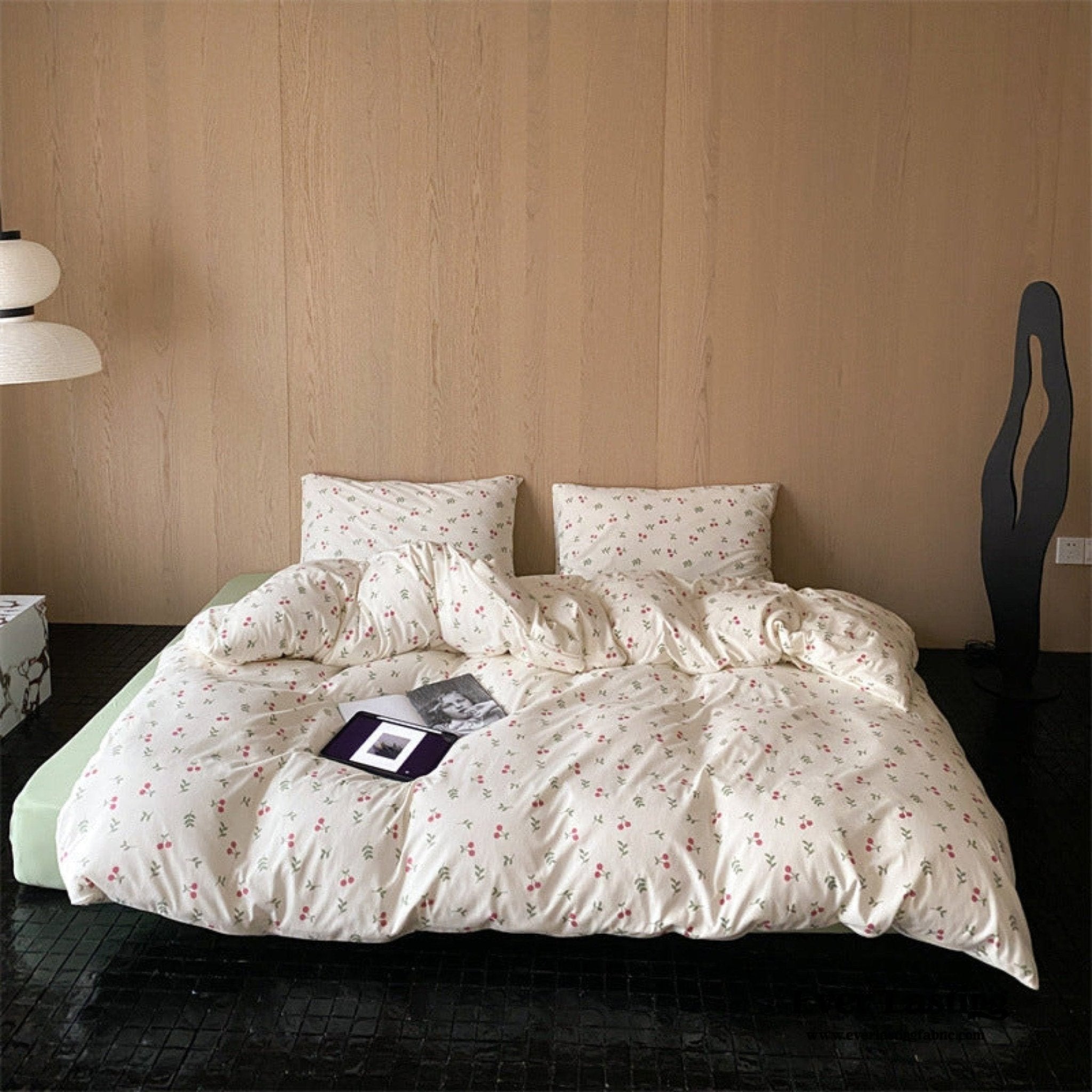 Jersey Knit Cotton Floral Bedding Bundle - Ever Lasting