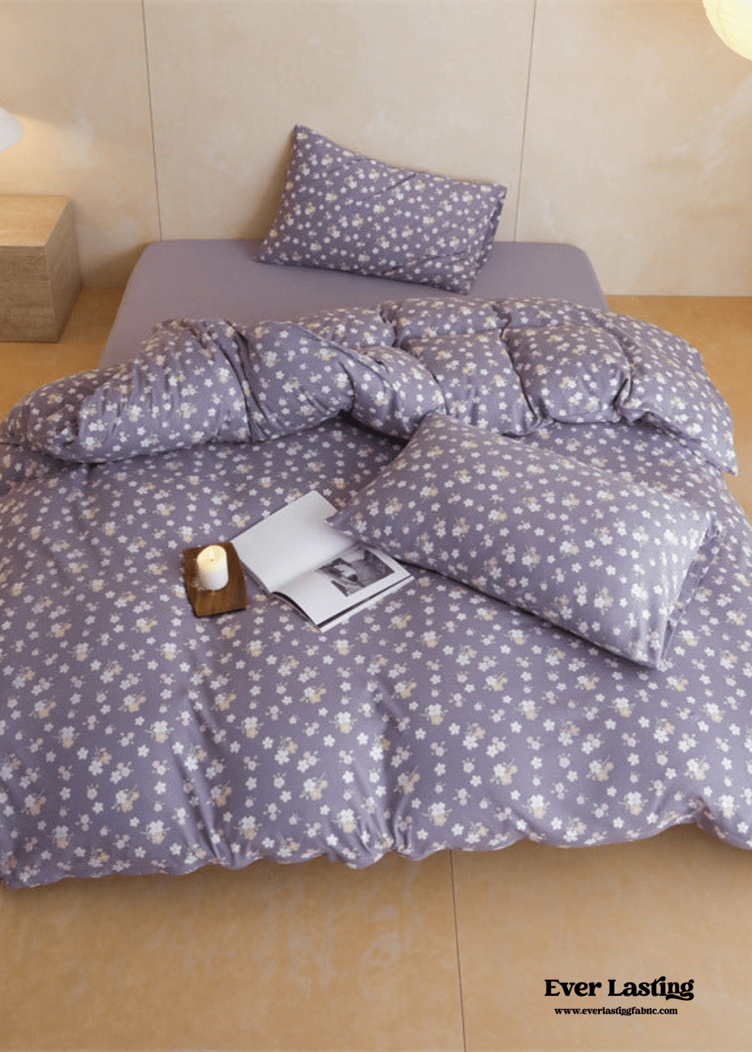 Jersey Knit Cotton Floral Bedding Bundle - Ever Lasting
