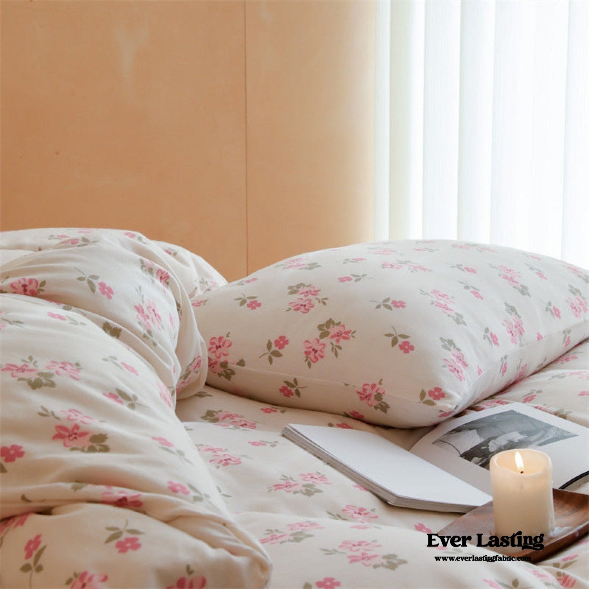 Jersey Knit Cotton Floral Bedding Bundle - Ever Lasting