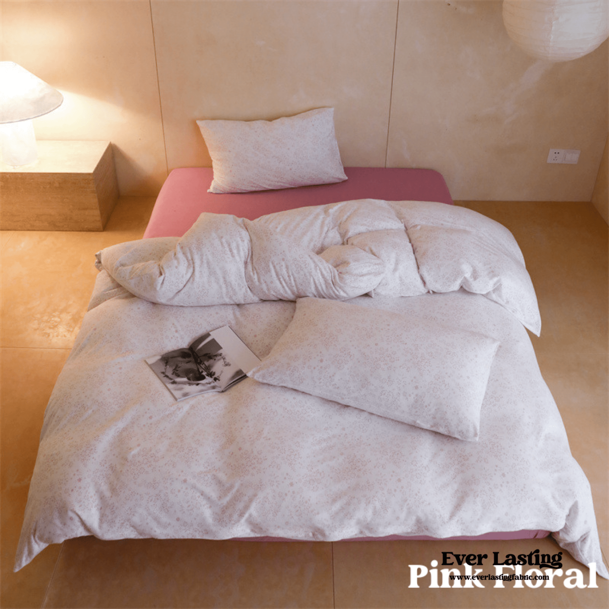 Jersey Knit Cotton Floral Bedding Bundle - Ever Lasting