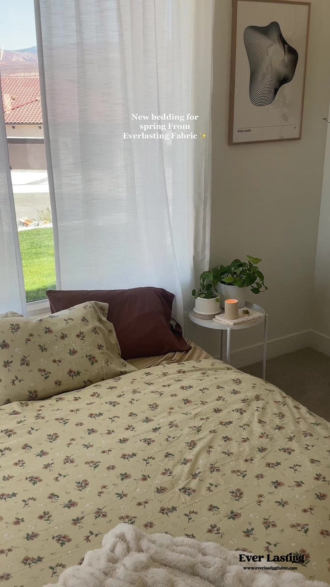 Jersey Knit Cotton Floral Bedding Set / Blueberry - Ever Lasting