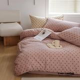 Jersey Knit Dotted Bedding Set / Yellow